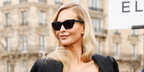 Poppy Delevingne was seen wearing black Saint Laurent Sun SL 276 Mica 001 sunglasses at the Elie Saab Haute Couture Spring/Summer 2026 fashion show during Paris Couture Week.