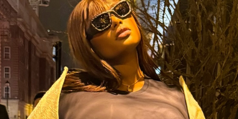 Precious Lee was seen wearing black Bottega Veneta BV1303S 001 Intrecciato sunglasses in her Instagram post, December 2024. Shop online now on Pretavoir