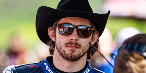 Australian motorcycle racer Remy Gardner was seen wearing black Oakley Holbrook OO9102 D7 sunglasses with tungsten Prizm Polarised lenses in his Instagram post, January 2026.