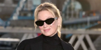 Renee Zellweger was seen wearing black Persol 0052S 95/58 butterfly sunglasses to attend the "Bridget Jones: Mad About The Boy" photo call in London, January 2024