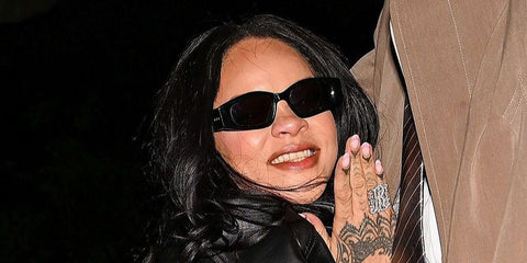 Rihanna was seen wearing black Alaia AA0079S 001 sunglasses in New York City, October 2025 celebrating ASAP Rocky's birthday.
