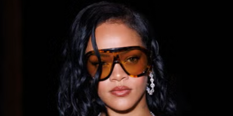 Rihanna wears Bottega Veneta BV1345S 002 havana sunglasses at the Bottega Veneta Spring/Summer 25 show afterparty.