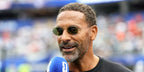 Former footballer Rio Ferdinand was seen wearing gold Ray-Ban Oval RB 3547 001/4E sunglasses with bottle green lenses at the FIFA World Cup 2026