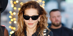 Rita Ora was seen wearing black Ray-Ban Mega Balorama RB 2289 901/31 sunglasses in Los Angeles, June 2025. Shop online now on Pretavoir