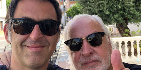 Ronnie O'Sullivan also known as The Rocket was seen wearing Ray-Ban Wayfarer 2140 901/58 Polarised sunglasses