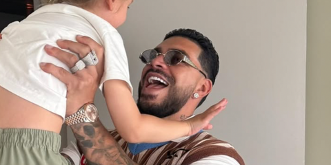 Colombian reggaeton artist Ryan Castro was seen wearing silver Gucci GG1854S 002 oval sunglasses with grey monogram lenses in his Instagram post, July 2025. Shop online now on Pretavoir