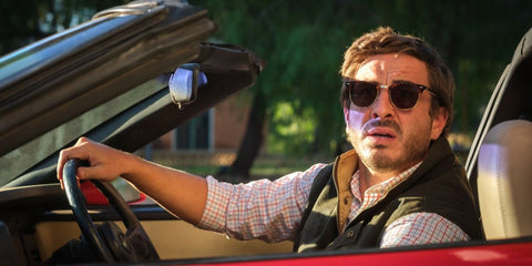 Australian actor Ryan Corr was seen wearing the iconic tortoiseshell Ray-Ban Clubmaster Classic 3016 W0366 sunglasses in 2025 movie "Kangaroo".