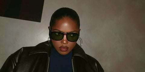 Ryan Destiny is seen wearing Tom Ford Rosco TF1022 01A sunglasses in her Instagram post