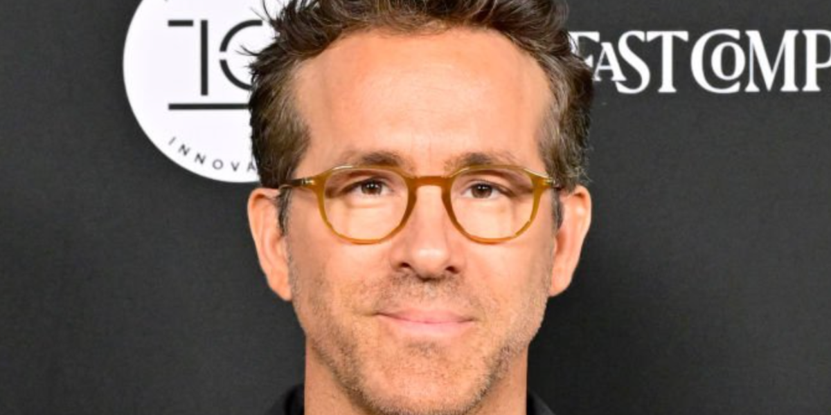 Ryan Reynolds wears David Beckham DB 1018 EX4 Glasses at the Fast Company Innovation Festival 2024 at the BMCC Tribeca PAC on September 17th 2024.