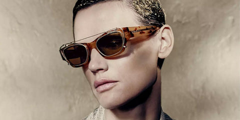 Dutch artist and model Saskia de Brauw was seen wearing spotted havana Giorgio Armani AR8185U 5988/1W sunglasses in the Giorgio Armani Eyewear Spring/Summer 2023 campaign. Shop online now on Pretavoir