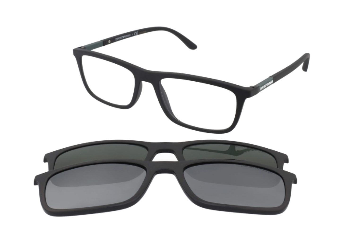 Emporio Armani EA4160 5042/1W with 2x Magnetic Clip-On Glasses - US
