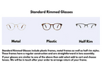 Standard Rimmed Glasses Re-Lens