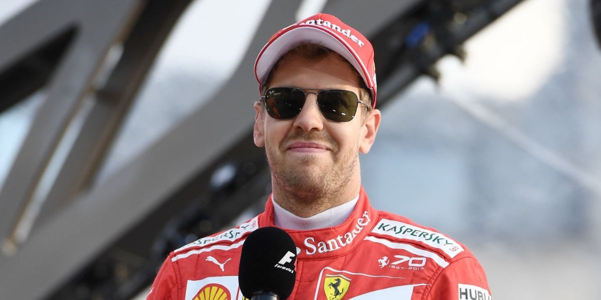 F1 race driver Sebastian Vettel was seen wearing gunmetal Ray-Ban Caravan 3136 004 sunglasses