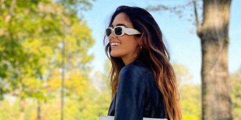 Venezuelan model and actress Sharon Fonseca was seen wearing white Prada PR 17WS 1425S0 sunglasses in her Instagram post. Shop online now on Pretavoir