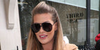Television personality Shaughna Phillips of Love Island was seen wearing Porsche Design 8478 D Black Frame aviator sunglasses in London, March 2020.