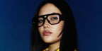 Singer Sienna Spiro was seen wearing black Dolce&Gabbana DG3406 501 optical glasses in an NME feature, March 2025.