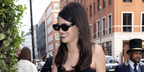 Singer Sienna Spiro was seen wearing black Gucci GG1829SK 001 sunglasses at the Gucci private dinner at The Claridge's London, June 2025.