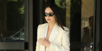 Sofia Carson was seen wearing grey transparent Versace 2235 1002/87 sunglasses after making an appearance on "Good Morning America" in New York City