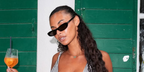 Television personality Sophie Piper was seen wearing black Saint Laurent Sun SL 557 Shade 001 sunglasses in her Instagram post, August 2025.