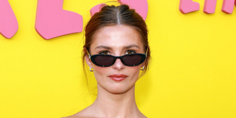 Actress Stefanie Scott was seen wearing black Gucci GG1680S 001 sunglasses at the Los Angeles premiere of "Girls Like Girls", June 2026.