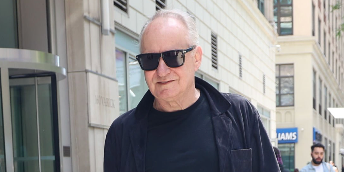Swedish actor Stellan Skarsgard was seen wearing black Tom Ford Buckley-02 TF906-N 01A sunglasses in New York City, May 2025. Shop online now on Pretavoir