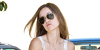 Terminator actress Summer Glau was seen wearing Ray-Ban Aviator 3025 L0205 Gold/G15 Green sunglasses in Los Angeles