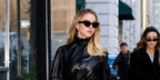 Sydney Sweeney wearing black acetate Alexander McQueen Sunglasses