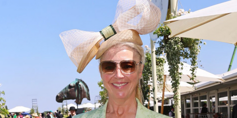Socialite Tamara Beckwith was seen wearing transparent Dita Flight .006 7806 L sunglasses with brown gradient lenses at the Royal Ascot 2026.