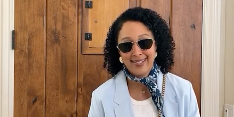 Tamera Mowry was seen wearing Burberry BE3146 1005/87 sunglasses in her Instagram reel, July 2025. Shop online now on Pretavoir