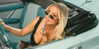 Celebrity and internet personality Tana Mongeau was seen wearing gold Gucci GG1802S 001 sunglasses in her Instagram post, September 2025.