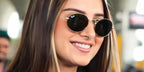 Bollywood actress Tara Sutaria was seen wearing gold Ray-Ban Oval RB 3547 001/31 sunglasses