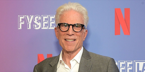 Ted Danson was seen wearing black Oliver Peoples Sheldrake OV5036 1492 optical glasses at Netflix FYSEE: A Man on the Inside, May 2025