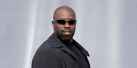 French judoka Teddy Riner was seen wearing Balenciaga BB0290S 001 sunglasses at the Balenciaga Fall/Winter 2024 fashion show during Paris Fashion Week