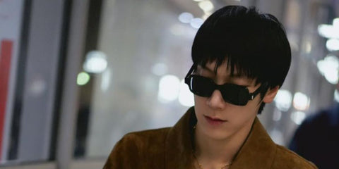 Thai dancer Ten Lee of K-Pop group NCT was seen wearing black Saint Laurent SL 720 001 square sunglasses at Paris airport, ahead of Saint Laurent Menswear Fall/Winter 2026 fashion show during Paris Men's Fashion Week.