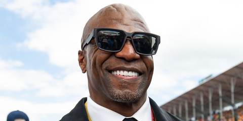 Actor Terry Crews was seen wearing black Mykita Musk 354 sunglasses at F1 Australian Grand Prix 2026.