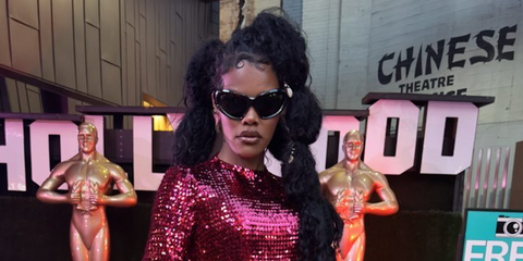 Teyana Taylor was seen wearing black Balenciaga BB0386S 001 sunglasses at the W Magazine Best Performance Issue 2024 event in Los Angeles.
