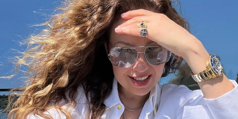 Mexican singer Thalia was seen wearing black iron Dita Midnight Special DRX 2010 N sunglasses in her Instagram post.