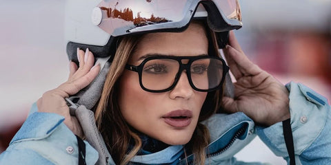 Thassia Naves was seen wearing Bottega Veneta BV1294O 001 glasses during her ski trip in Courchevel, France in January 2025