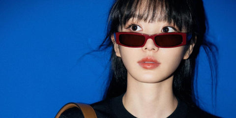 Chinese actress Tian Xiwei was seen wearing red burgundy Gucci GG1778S 003  sunglasses in her Weibo update, September 2024.