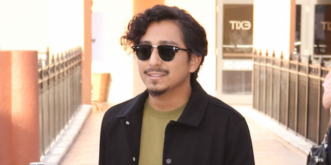 Actor Tony Revolori was seen wearing the iconic Ray-Ban Clubmaster 3016 W0365 Black half-rim sunglasses at the Miami Premiere of "Spiderman-Man: Homecoming" in June 2017