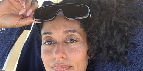 Tracee Ellis Ross is seen wearing Bottega Veneta BV1281S 001 sunglasses in her Instagram post