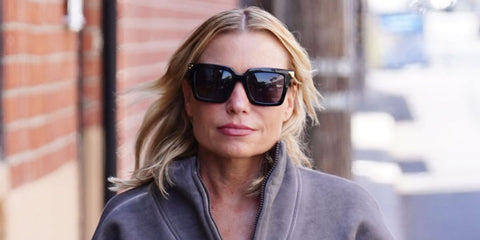 Celebrity personal trainer Tracy Anderson was seen wearing black Bottega Veneta BV1005S 001 sunglasses in Los Angeles, May 2023.