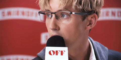 Troye Sivan is seen wearing Ray-Ban RB 6335 2855 half rim optical glasses in a Smirnoff campaign on YouTube