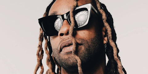 Ty Dolla $ign was seen wearing black Saint Laurent Sun SL 214 Kate 001 sunglasses in his Facebook post.