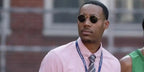 Tyler James Williams was seen wearing gold Ray-Ban Round Metal 3447 001 sunglasses in Abbott Elementary season 1 episode 2
