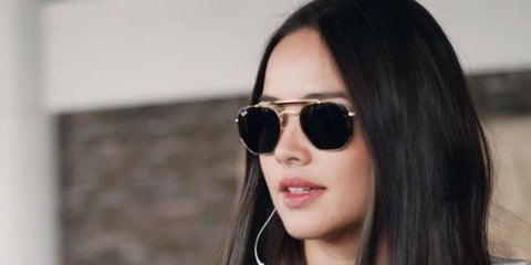 Thai-Norwegian actress Urassaya Sperbund, also known as Yaya, was seen wearing gold Ray-Ban Marshal RB 3648 001 sunglasses in a social media post