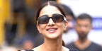 Bollywood actress Vaani Kapoor was seen wearing tortoiseshell Prada PR 17WS 2AU8C1 sunglasses with brown lenses in India, June 2025. Shop online now on Pretavoir