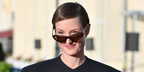 Luxembourgish actress Vicky Krieps was seen wearing tortoiseshell Bottega Veneta BV1477S 003 sunglasses at the 40th Cabourg Film Festival in France.