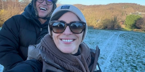 Celebrity actress Vicky McClure was seen wearing tortoiseshell Ray-Ban State Street RB 2186 1324/BG sunglasses with brown gradient lenses in her Instagram story, January 2026.