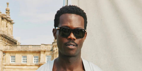 Bridgerton actor Victor Alli was seen wearing black Cartier CT0396S 001 square sunglasses in his Instagram post